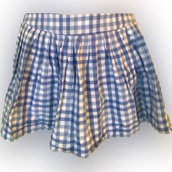 Forever 21 Dresses & Skirts - Forever 21 XXI pleated full mini skirt blue white checks Women’s SP Small